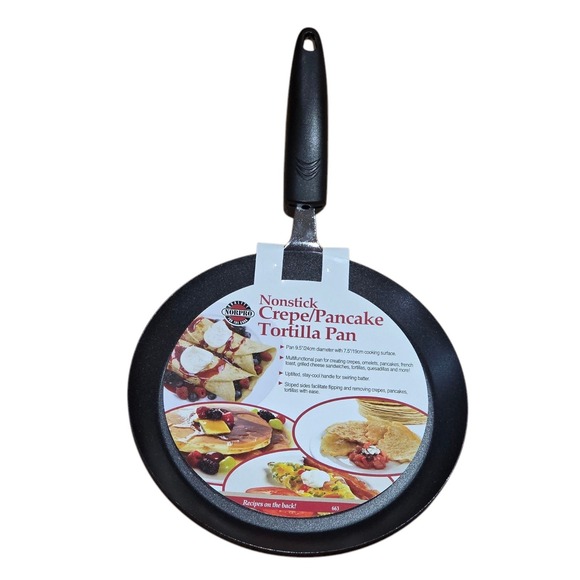 Norpro Nonstick Crepe Griddle Pan 9.5" Multifunctional Flat Pan Healthy Cookware - Picture 5 of 5